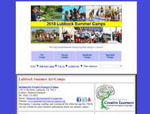 Tablet Screenshot of lubbocksummercamps.com